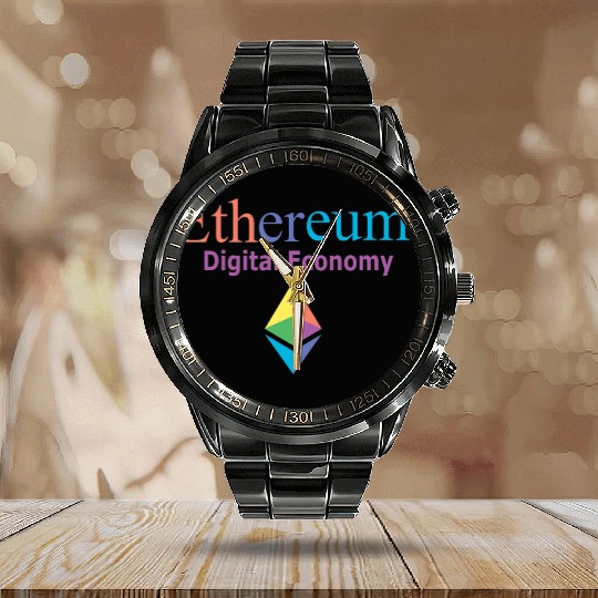 ETHEREUM DIGITAL ECONOMY Calendar Steel Band Watch