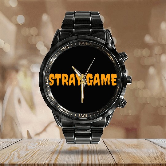 stray video game, stray cat game, stray game Calendar Steel Band Watch