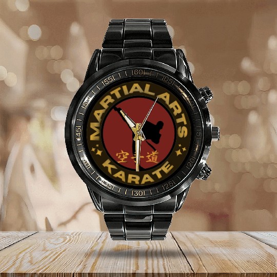 Karate Martial Arts Calendar Steel Band Watch