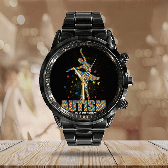 Autism Ballet Dancing To A Different Beat Women Calendar Steel Band Watch