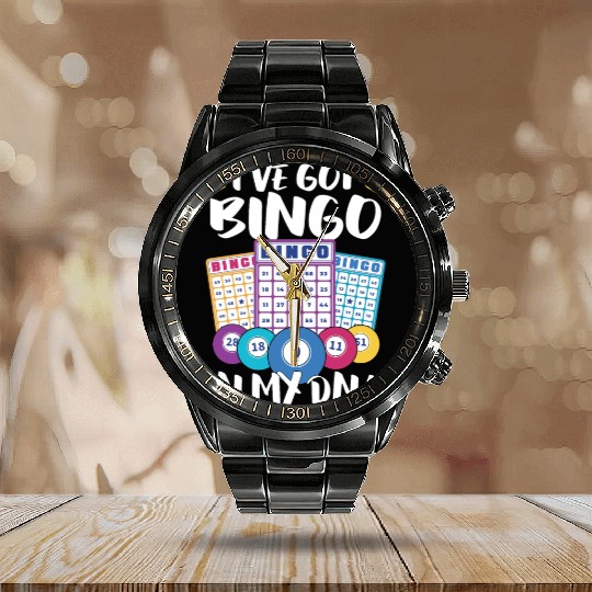 Bingo Card Game Grandma Bingo Player Bingo Cards Calendar Steel Band Watch