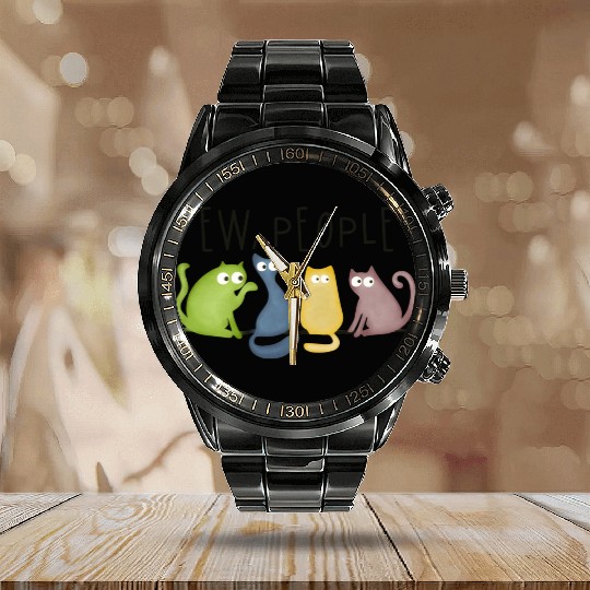 ew people design Calendar Steel Band Watch