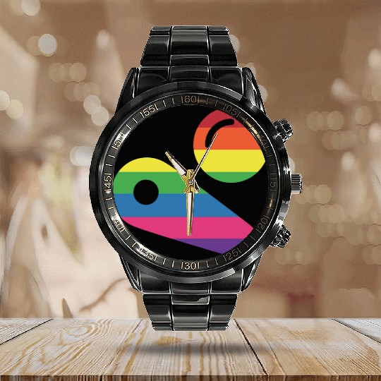 Pinball LGBT Player Calendar Steel Band Watch