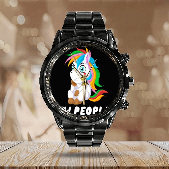 ew people Calendar Steel Band Watch