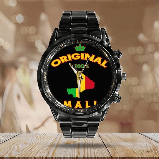 Mali Original 100% flag design Calendar Steel Band Watch