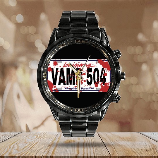 Vamp 504 Louisiana Vampire's Paradise Calendar Steel Band Watch