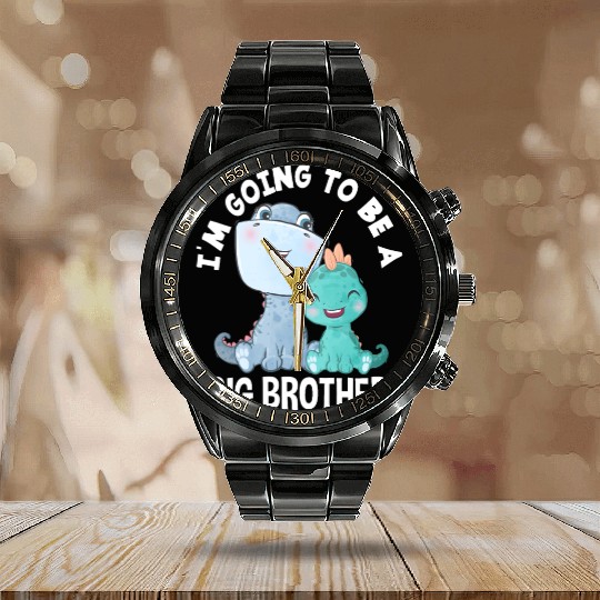 First Time Brother Child Son Offspring Calendar Steel Band Watch