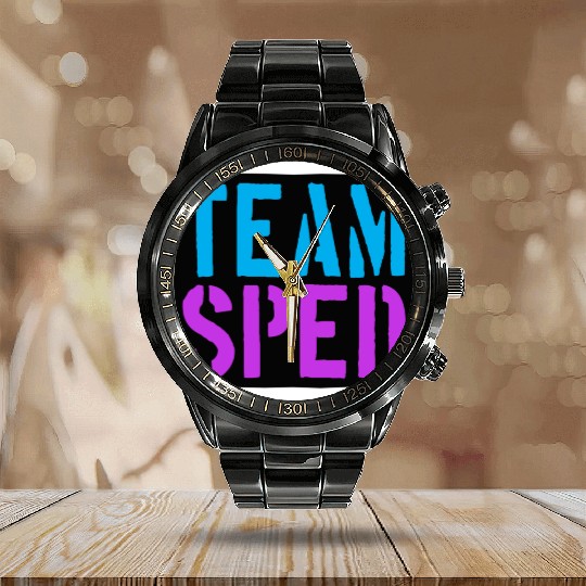 Special Education Teacher Team Sped Calendar Steel Band Watch