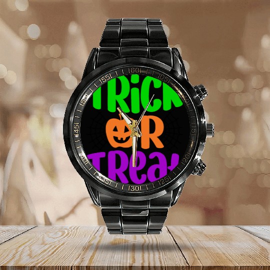 Trick Or Treat Calendar Steel Band Watch