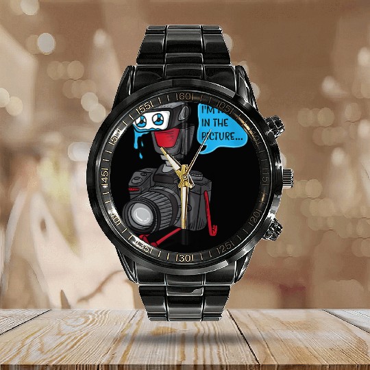 Sad Photo Camera Crying Photographer Joke Gift Pho Calendar Steel Band Watch