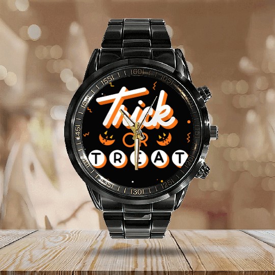 Trick or Treat Calendar Steel Band Watch