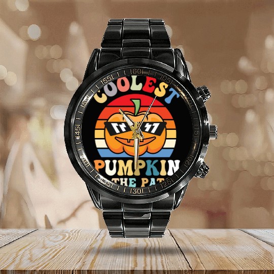 Coolest Pumpkin In The Patch - Halloween Calendar Steel Band Watch