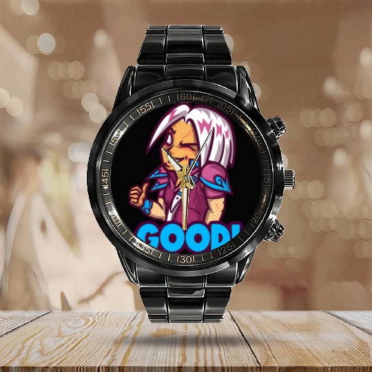emote maker featuring lost ark inspired characters Calendar Steel Band Watch