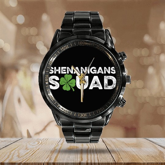 Shenanigans Squad Gangster Gift Calendar Steel Band Watch