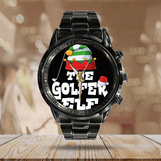 Gamer Elf Family Matching Christmas Group Pajama Calendar Steel Band Watch