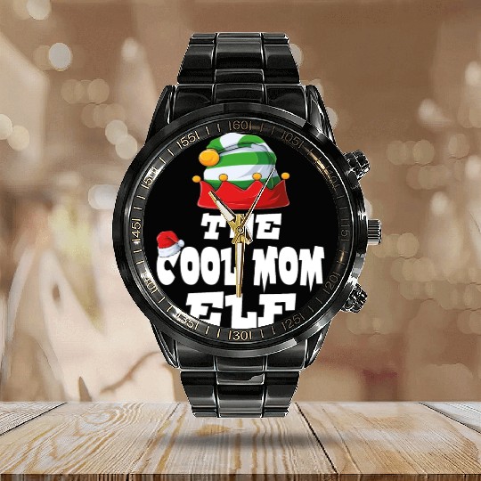Gamer Elf Family Matching Christmas Group Pajama Calendar Steel Band Watch