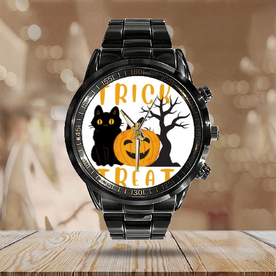Trick or Treat Calendar Steel Band Watch