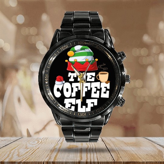 Gamer Elf Family Matching Christmas Group Pajama Calendar Steel Band Watch