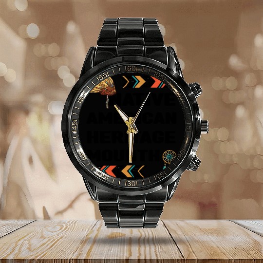 Native American Heritage Month Calendar Steel Band Watch