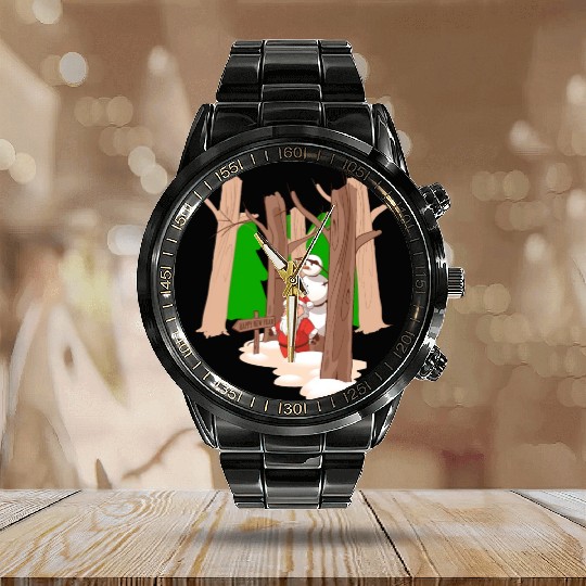 Santa Claus Calendar Steel Band Watch