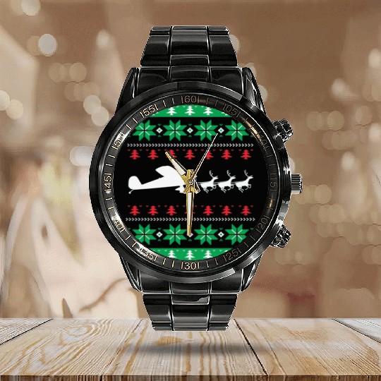 Best Christmas Thanksgiving Pilots Aviations Calendar Steel Band Watch