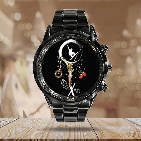 Winter dreamcatcher Christmas Snowboard Calendar Steel Band Watch
