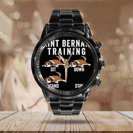 Saint Bernard Training Calendar Steel Band Watch