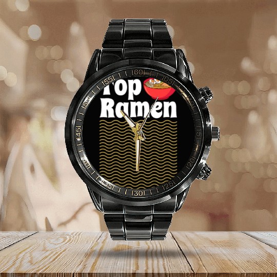 Top Ramen Calendar Steel Band Watch