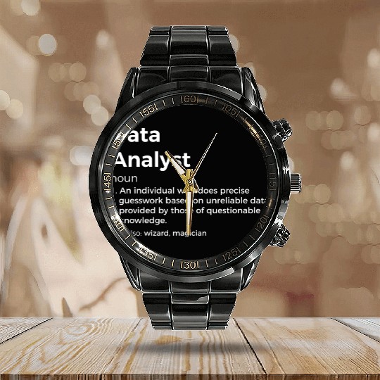 Data Analyst Definition Calendar Steel Band Watch
