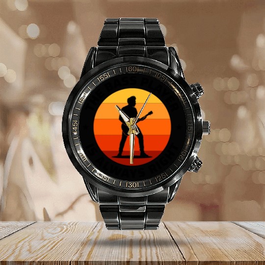 Bass Guitar Player Music Musician Bassist Funny Calendar Steel Band Watch
