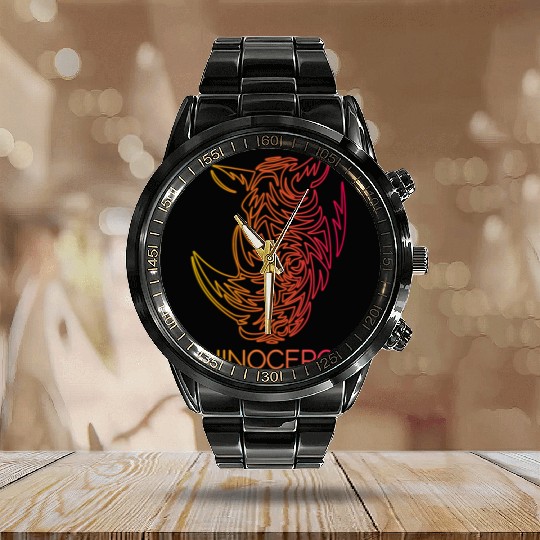 rhinoceros Calendar Steel Band Watch