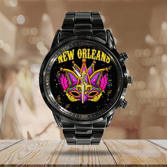 New Orleans Mardi Gras Parade Fesitval Calendar Steel Band Watch