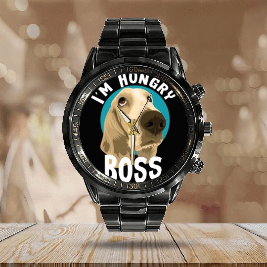 Bloodhound Boss Funny Dog Owners Pet Lover Gifts Calendar Steel Band Watch