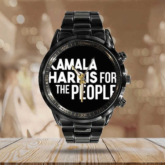 Kamala Harris For The People Calendar Steel Band Watch