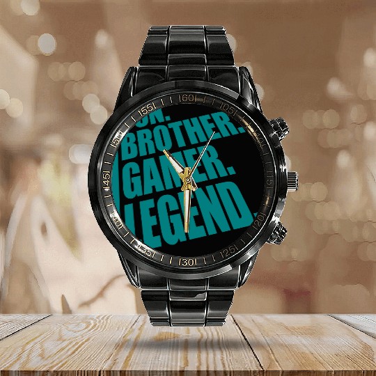 son brother gamer legend Calendar Steel Band Watch