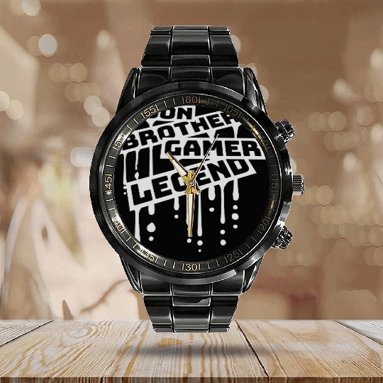 son brother gamer legend Calendar Steel Band Watch