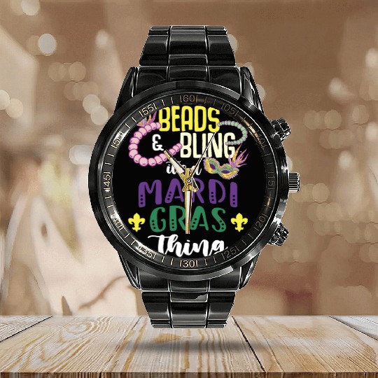 Beading Beads & Bling It's A Beaded Jewelry Beader Calendar Steel Band Watch
