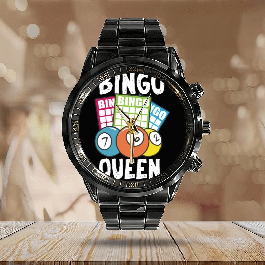 Bingo Queen Calendar Steel Band Watch