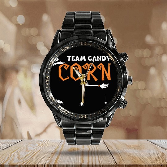 Team Candy Corn - Halloween Calendar Steel Band Watch