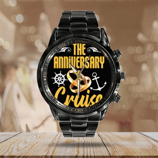 The Anniversary Cruise Calendar Steel Band Watch