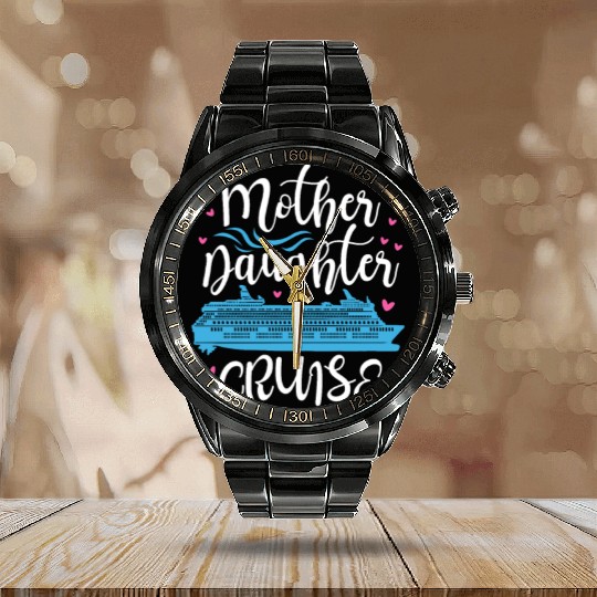 Mother Daughter Cruise Calendar Steel Band Watch