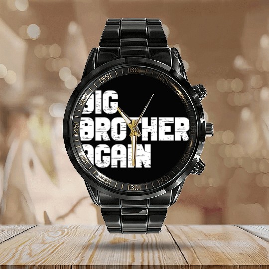 Big Brother Finally Big Bro Gamer Promoted Son Calendar Steel Band Watch
