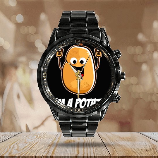 I'm A Potato Sweet Potato Calendar Steel Band Watch