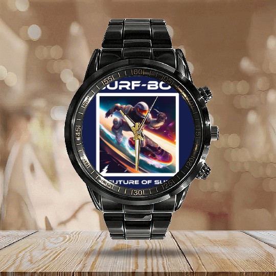 Robot Silver Surfer Calendar Steel Band Watch