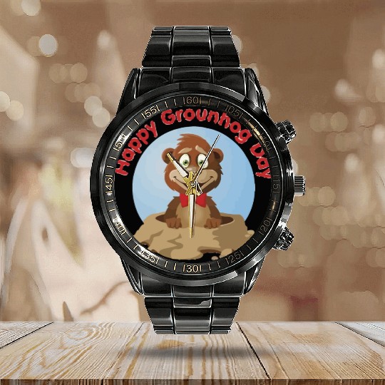 Year of the Rabbit 2023 - Cherry Blos som Calendar Steel Band Watch