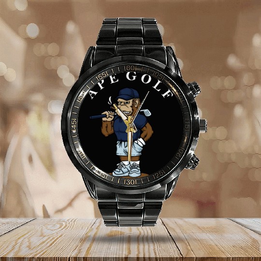 Ape Golf Streetwear Calendar Steel Band Watch