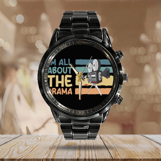 Actress Stage Play Nerd Calendar Steel Band Watch