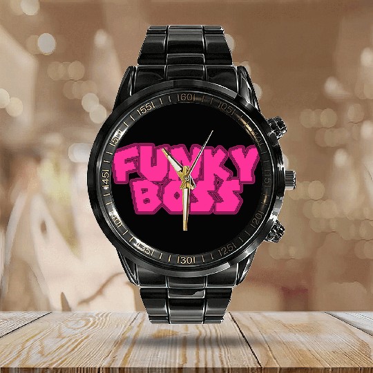 FUNKY BOSS Calendar Steel Band Watch