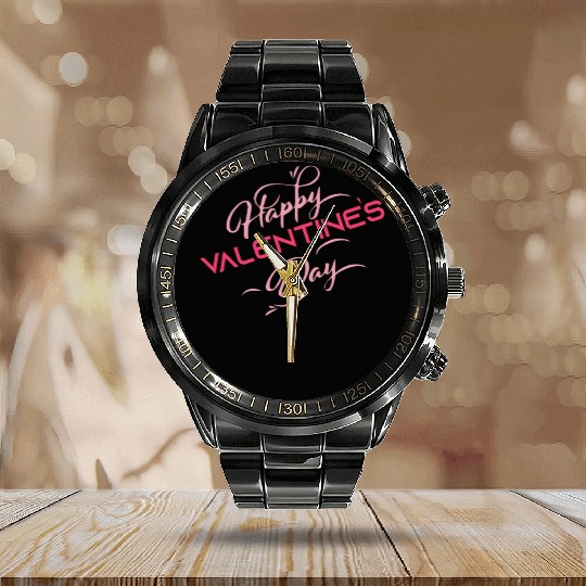 valentine | valentine's day | happy valentines day Calendar Steel Band Watch