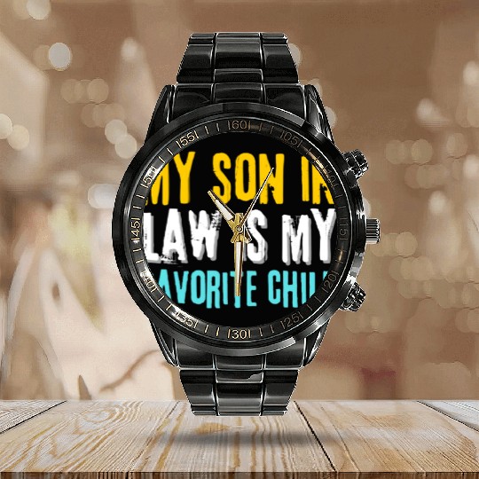 my son in law Calendar Steel Band Watch